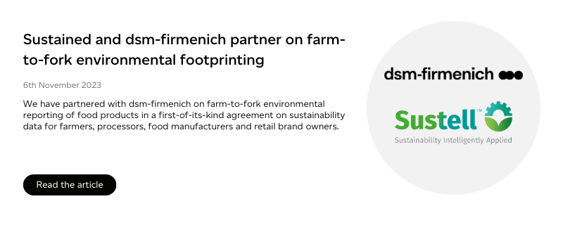 Sustained and dsm-firmenich partner on farm-to-fork footprinting 
